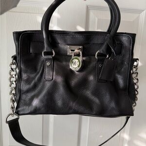 Michael Kors Black Leather Satchel
